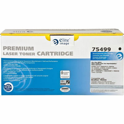 Elite Image Remanufactured High Yield Laser Toner Cartridge TN450 - Black -, ELI75499