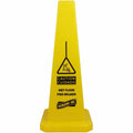 Genuine Joe Bright 4-sided Caution Safety Cone, Yellow, GJO58880