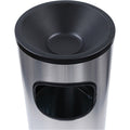 Genuine Joe Fire-safe 3-Gallon Ashtray Receptacle, Stainless Steel, GJO58883