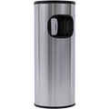 Genuine Joe Fire-safe 3-Gallon Ashtray Receptacle, Stainless Steel, GJO58883
