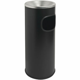 Genuine Joe Fire-safe 3-Gallon Ashtray Receptacle, Black, GJO58884