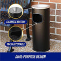 Genuine Joe Fire-safe 3-Gallon Ashtray Receptacle, Black, GJO58884