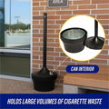 Genuine Joe 4.25 Gal Fire-safe Smoking Receptacle, Black, GJO58891