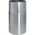 Genuine Joe Classic Cylinder 2-Piece Waste Receptacle, Silver, 35 gal, GJO58893