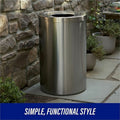 Genuine Joe 30 Gallon Stainless Steel Trash Receptacle, Silver, GJO58895