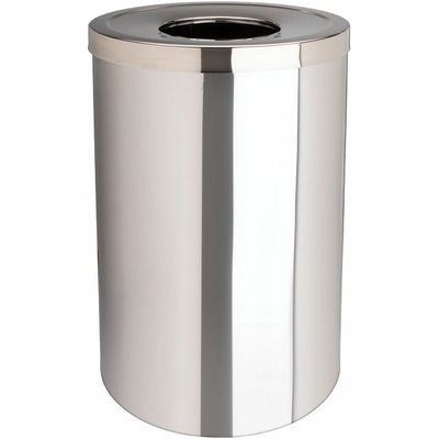 Genuine Joe 30 Gallon Stainless Steel Trash Receptacle, Silver, GJO58895