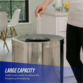 Genuine Joe 30 Gallon Stainless Steel Trash Receptacle, Silver, GJO58895