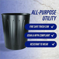 Genuine Joe 6-gallon Fire-safe Trash Can, Black, GJO58897