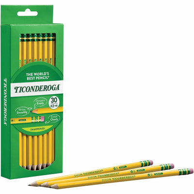 Dixon Ticonderoga Ticonderoga Pre-Sharpened No. 2 Pencils, 30 / Box, DIX13830