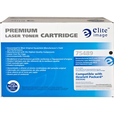 Elite Image Remanufactured MICR Laser Toner Cartridge 55A (CE255A) - Black -, ELI75489