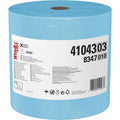 Kimberly-Clark Wypall PowerClean X80 Heavy Duty Cloths Jumbo Roll, Blue, KCC41043