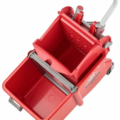Unger Dual Compartment Mop Buckets, Red, 1 / Carton, UNGCOMSR