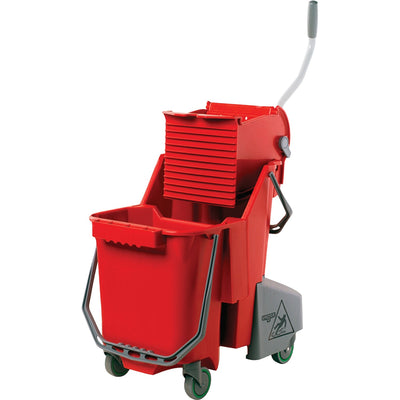 Unger 32 Qt Dual Compartment Mop Bucket, Red, 1 / Carton, UNGCOMBR