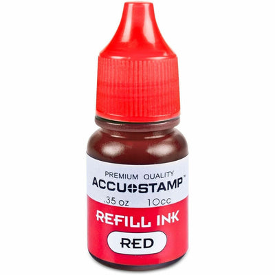 Cosco Accu Stamp Shutter Pre-Ink Refills, Red, COS090683