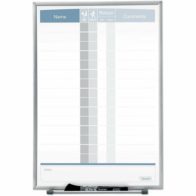 ACCO Quartet Matrix 15-employee In/Out Board, QRT33703
