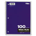TOPS Wide Rule 1-subject Spiral Notebook, 10 1/2" x 8", TOP65031