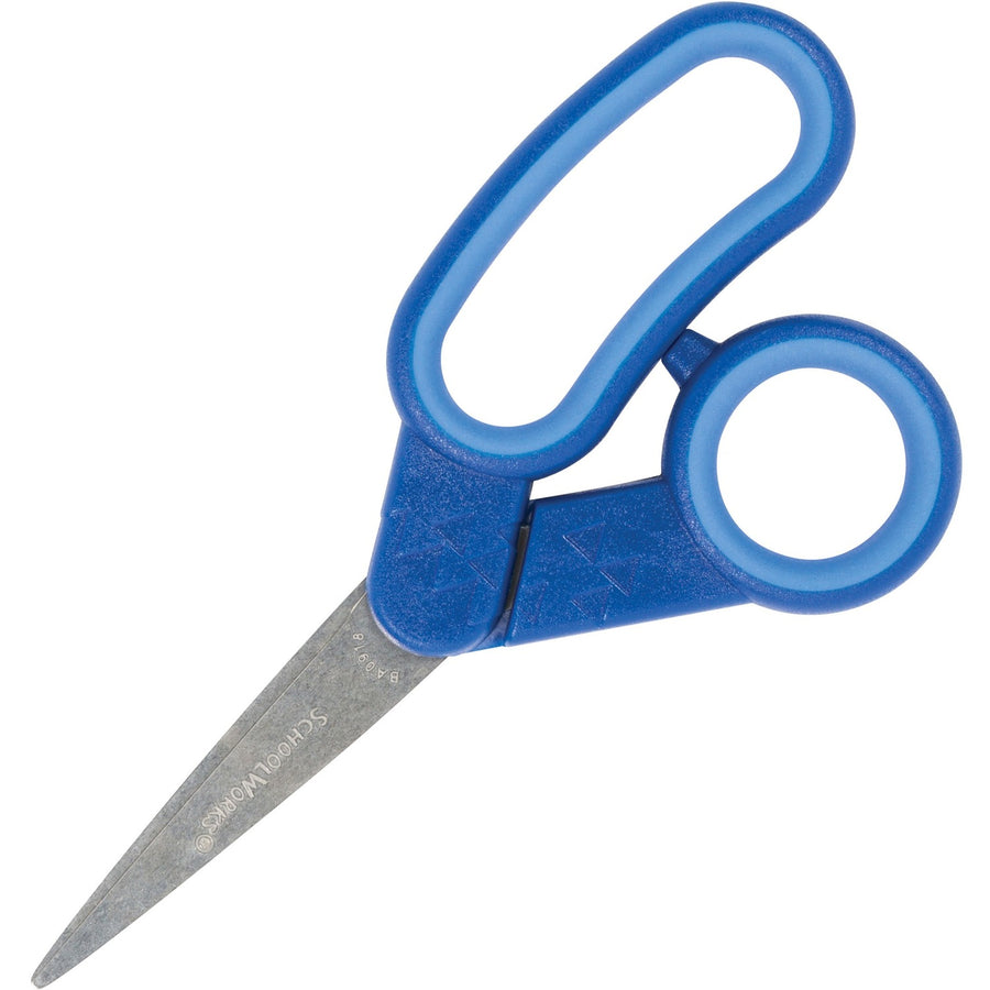 SchoolWorks Pointed Tip Kids Scissors, Softgrip, 0.3" x 2.5", Assorted, Stainless Steel, FSK1055801001