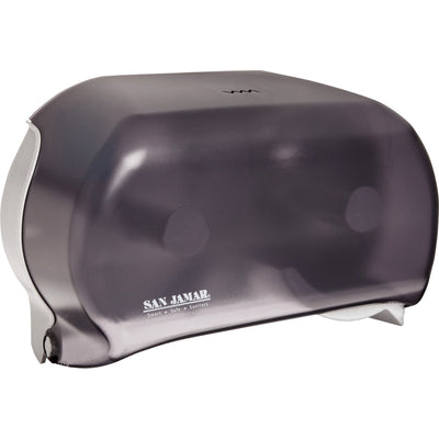 San Jamar Dual Roll Tissue Dispenser, Black Pearl, 2 x Roll, SJMR3600TBK