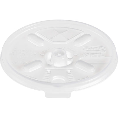 Dart Container Lift-n-Lock Coffee Cup Clear Lids, Translucent, 10 / Carton, DCC12FTLS