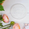 Dart Container 10 oz HIPS Plastic Straw-Slotted Lid - Translucent, 100 / Pack, DCC10SL