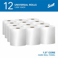 Kimberly-Clark Scott Essential Universal High-Capacity Hard Roll Towels with Absorbency Pockets, White, 1 Carton, KCC01000