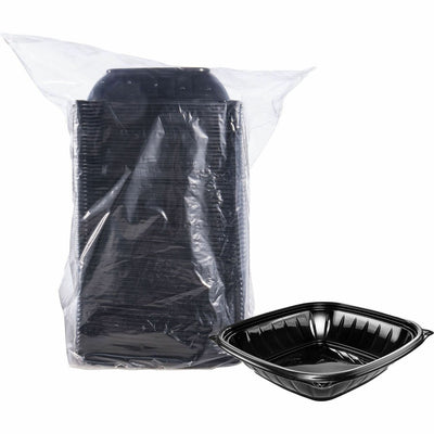 Dart Container 32 oz (946 ml) Square PP Bowl - Black, 63 / Pack, DCCB32SB