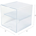 Deflecto Stackable Cube Organizer, Clear, DEF350701