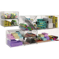 Deflecto Stackable Cube Organizer, Clear, DEF350701