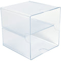 Deflecto Stackable Cube Organizer, Clear, DEF350701