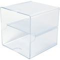 Deflecto Stackable Cube Organizer, Clear, DEF350701