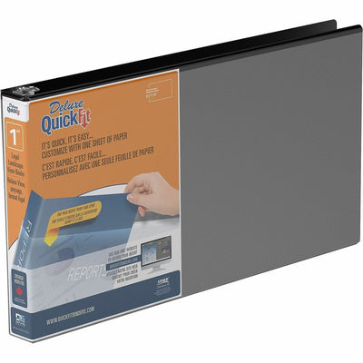 Davis Group of QuickFit Ring Binder, Black, 8 1/2" Width x 14" Length, STW95011L