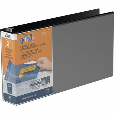 Davis Group of QuickFit Ring Binder, Black, 8 1/2" Width x 14" Length, STW95031L