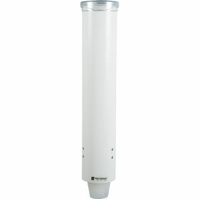 San Jamar Small Pull-type Water Cup Dispenser, Transparent White, SJMC4160WH