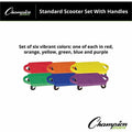 Champion Sports Standard Scooter Set w/Handles, Purple, 1 Set, CSIPGHSET