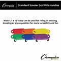 Champion Sports Standard Scooter Set w/Handles, Purple, 1 Set, CSIPGHSET