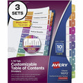 Avery Dividers, 10 Tabs, Ready Index (3 Sets of 11072), White, 36 / Carton, AVE11072