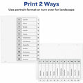 Avery Dividers, 12 Tabs, Ready Index (3 Sets of 11078), White, 1 Carton, AVE11078