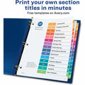 Avery Dividers, 15 Tabs, Ready Index, (3 Sets of 11074), White, 24 / Carton, AVE11074