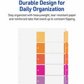 Avery Dividers, 5 Tabs, Ready Index (3 Sets of 11070), White, 12 / Carton, AVE11070