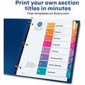Avery Dividers, 8 Tabs, Ready Index (3 Sets of 11071), White, 12 / Carton, AVE11071
