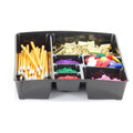 Officemate 21322 Deep Desk Drawer Organizer Tray, 2.25"H, 7 Compartments, Black, OIC21322