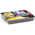 Officemate 21322 Deep Desk Drawer Organizer Tray, 2.25"H, 7 Compartments, Black, OIC21322