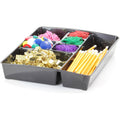 Officemate 21322 Deep Desk Drawer Organizer Tray, 2.25"H, 7 Compartments, Black, OIC21322