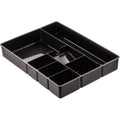 Officemate 21322 Deep Desk Drawer Organizer Tray, 2.25"H, 7 Compartments, Black, OIC21322