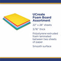 Dixon Ticonderoga UCreate Economy Foam Boards, Assorted, 12 / Carton, PAC5512
