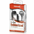 Maxell In-Ear Earbuds with Microphone and Remote, Black, MAX190300
