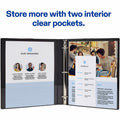 Avery Mini Durable View 3 Ring Binder, 0.5" Round Rings, Black, 5 1/2" Width x 8 1/2" Length, AVE27725