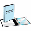 Avery Mini Durable View 3 Ring Binder, 0.5" Round Rings, Black, 5 1/2" Width x 8 1/2" Length, AVE27725