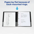 Avery 1/2" Two-Tone View 3-Ring Binder With Pockets, White, 8 1/2" Width x 11" Length, 12 / Carton, AVE17241