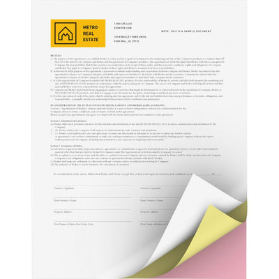 Domtar Xerox Bold Digital Carbonless Paper - White, Pink, 8 1/2" x 11", 5 / Carton, XER3R12426